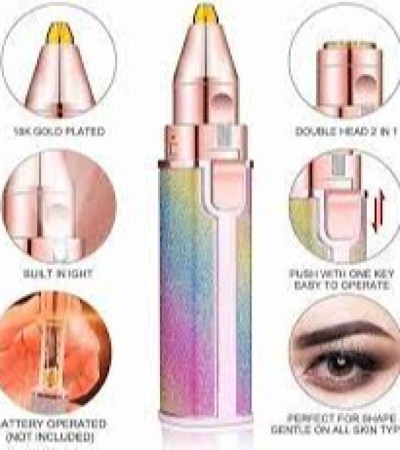 2 In 1 USB Rechargeable Eyebrow Trimmer Electric Hair Remover kn-422