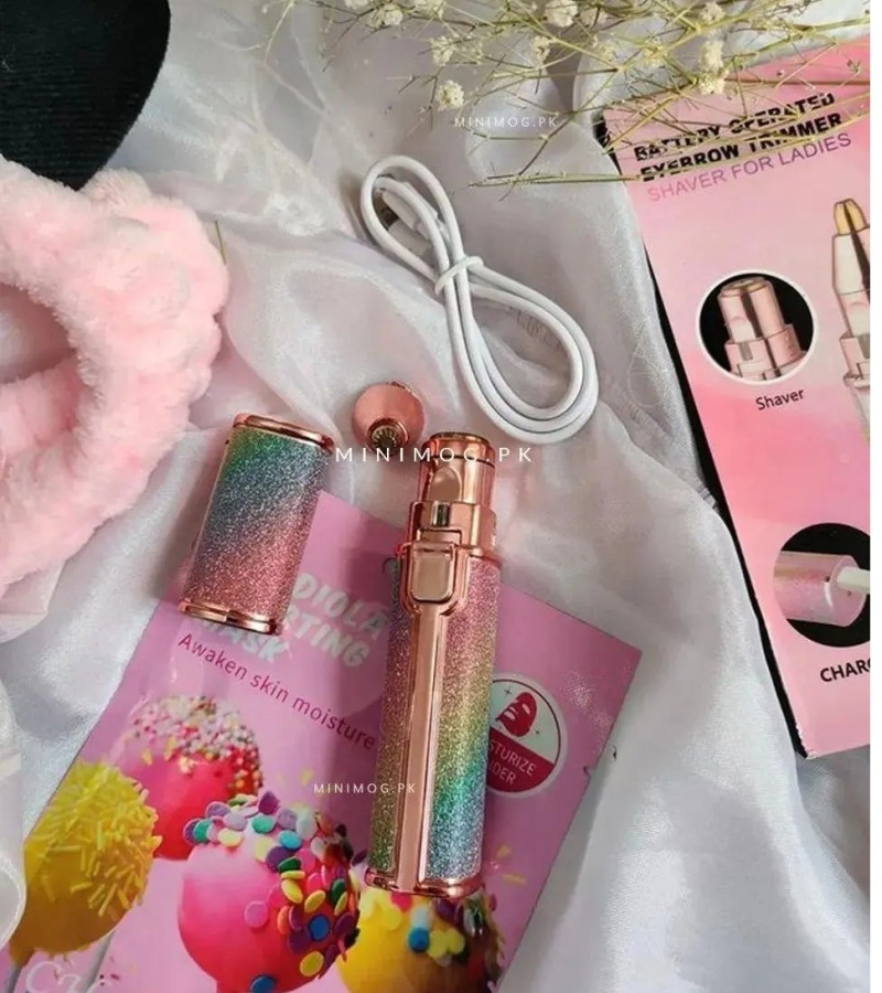 2 In 1 USB Rechargeable Eyebrow Trimmer Electric Hair Remover kn-422