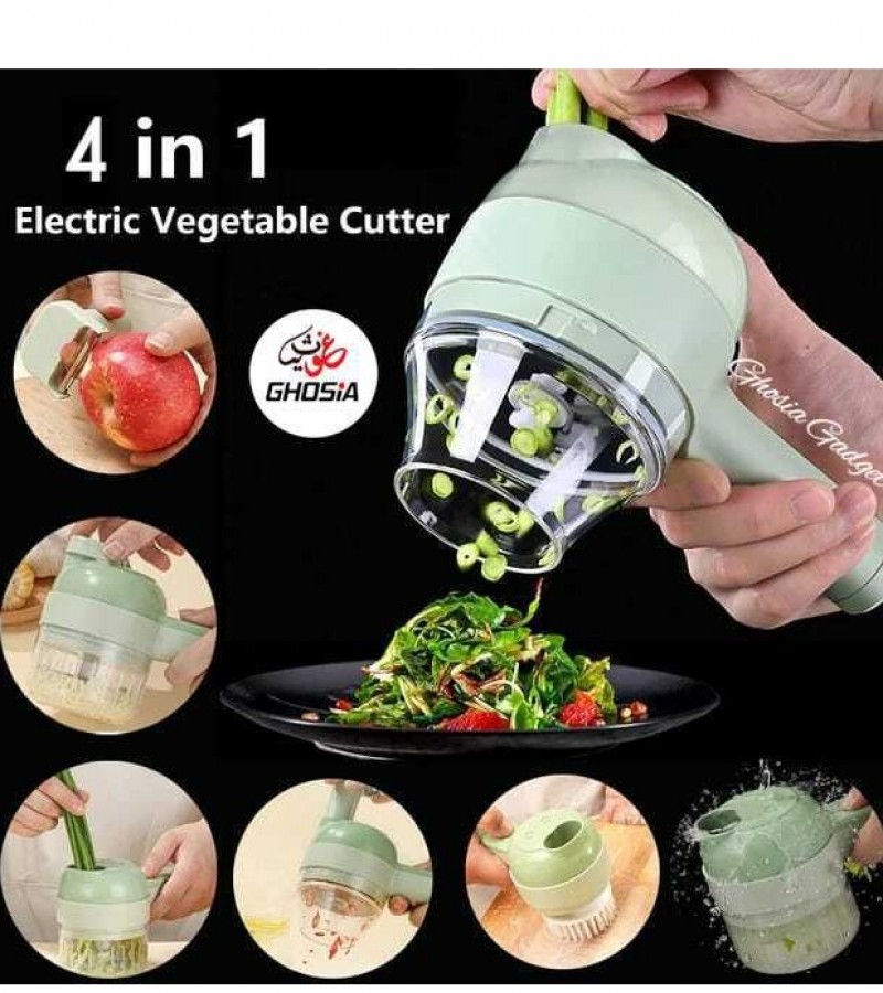 4 in 1 Handheld Electric Vegetable Cutter Set Multifunctional Hand Held Food Processor