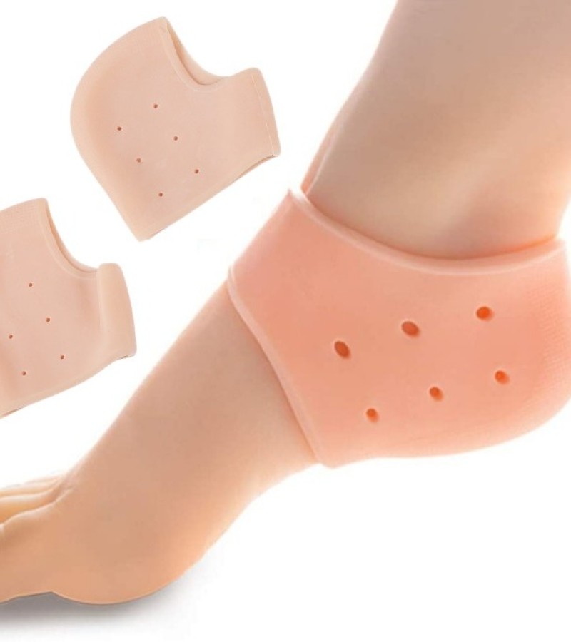 Anti Heel Crack Pads Heel Protectors Set for Pain Relief, Silicone Half Heel Anti Crack Covers kn-207