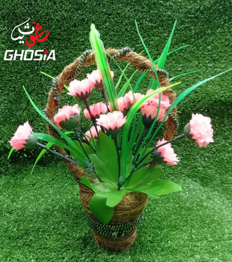 Colorful Artificial Flowers Beautiful Flowers Pot Fabric Flowers Bucket Decoration Piece