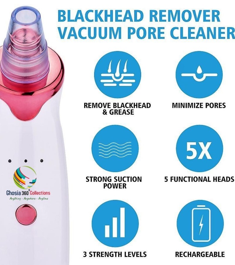 Electric Blackhead Remover Vacuum Acne Cleaner Black Spots Removal Facial Deep Cleansing Pore