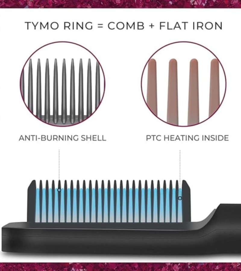 HQT-909B Hair Straightener Ceramic Heated Hair Brush