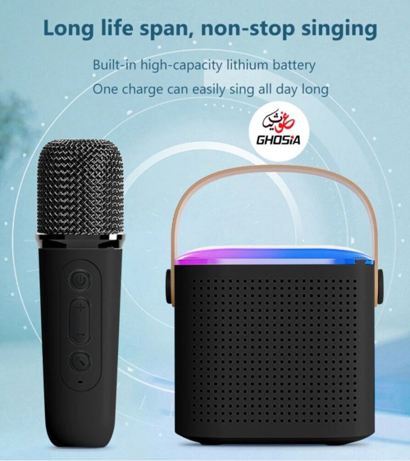 Karaoke Machine for Adults and Kids Portable Bluetooth Speaker System with Wireless Microphone