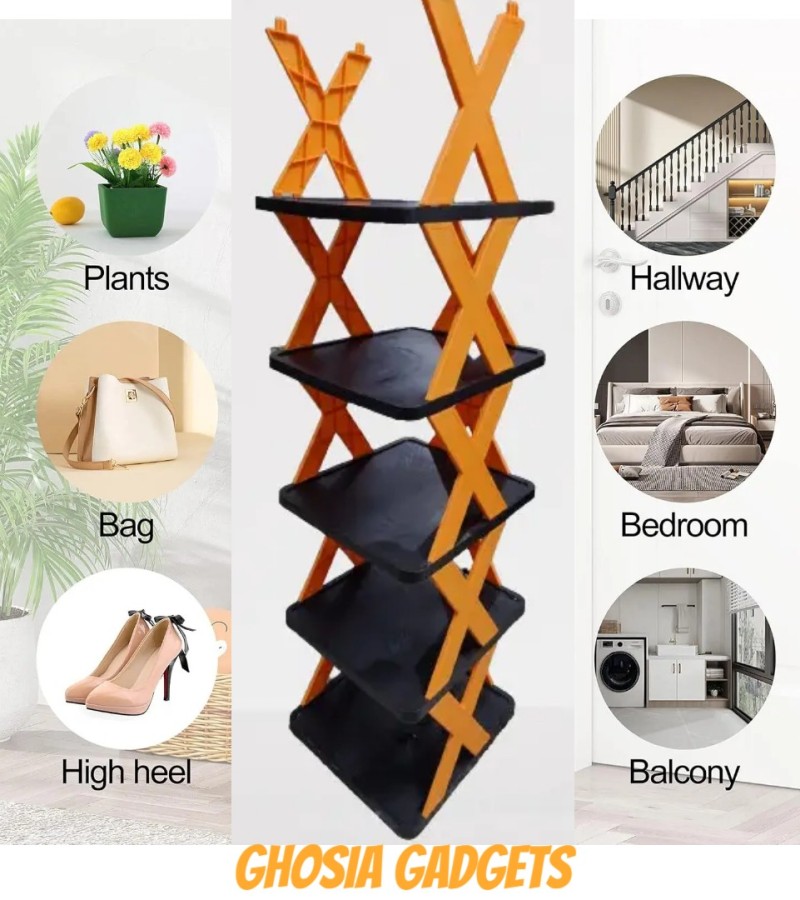 Multi Layer Shoe Rack Organizer, Small Creative Vertical Shoe Stand, Narrow Shoe Storage Rack