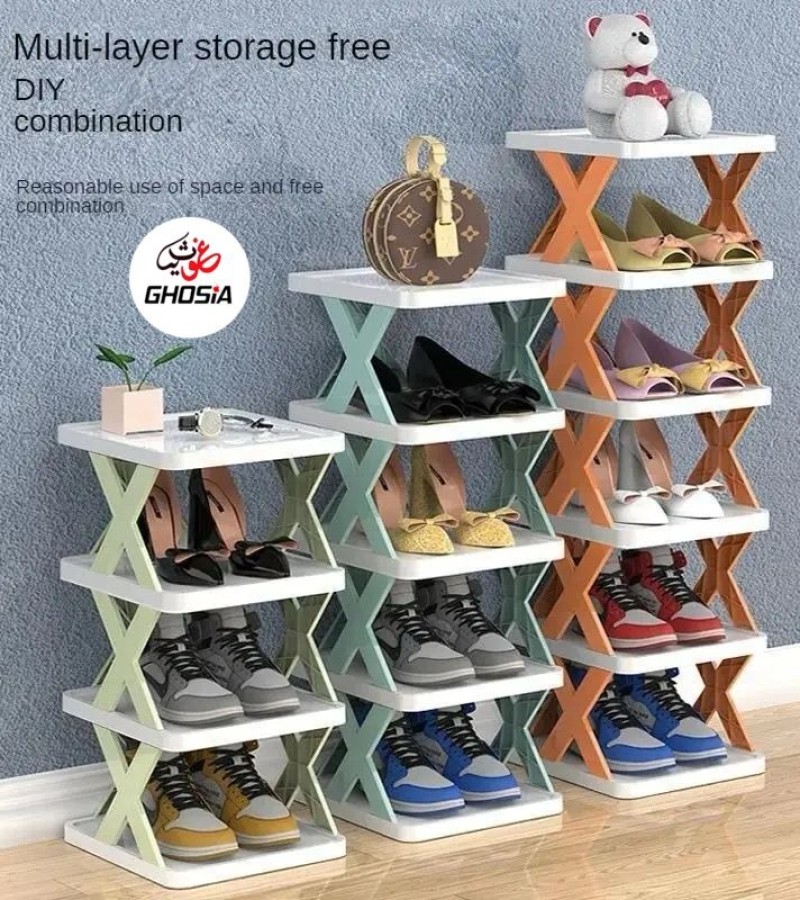 Multi Layer Shoe Rack Organizer, Small Creative Vertical Shoe Stand, Narrow Shoe Storage Rack