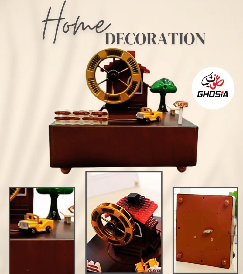 Retro European & Nordic Style Music Box With Rotating Car Design Decoration Piece Great Gift For Kids, Students, Wedding