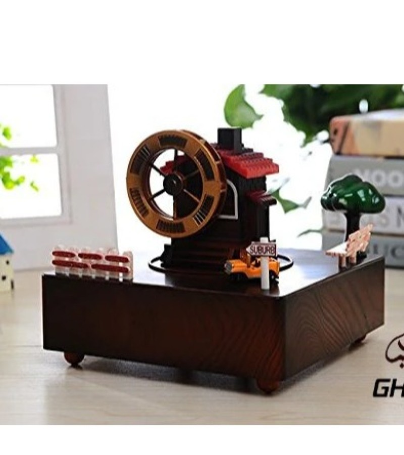 Retro European & Nordic Style Music Box With Rotating Car Design Decoration Piece Great Gift For Kids, Students, Wedding