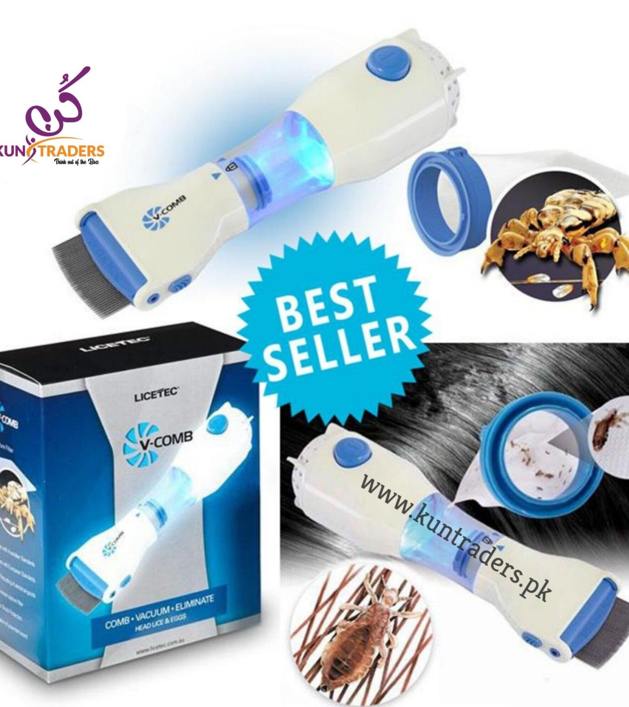 V Comb Electric Lice And Lice Egg Removal Machine With Filters