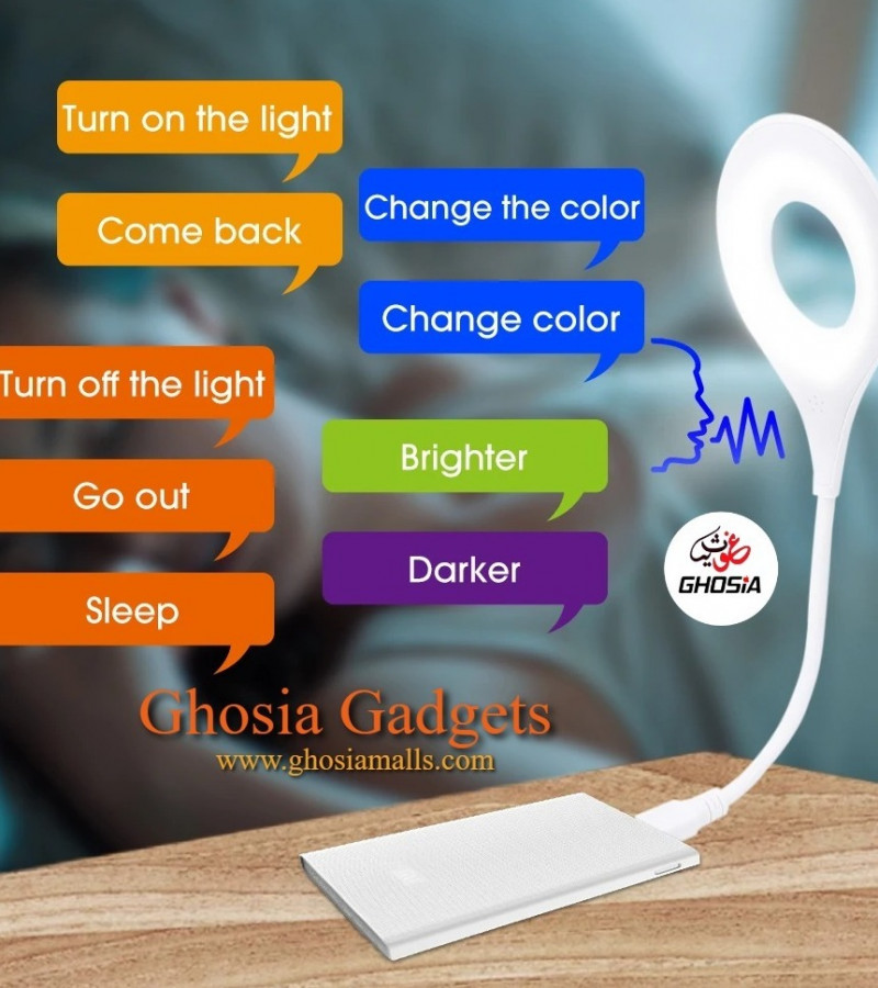 Voice Control Usb Light For Laptop, Sound Activated Night Lights For Bedroom, Lightweight Small Led Reading Light Lamp Flexible Lamp - 3266
