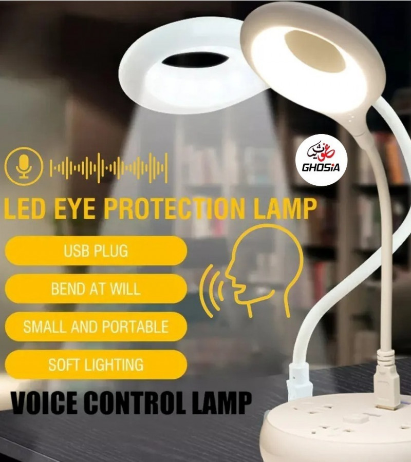 Voice Control Usb Light For Laptop, Sound Activated Night Lights For Bedroom, Lightweight Small Led Reading Light Lamp Flexible Lamp - 3266